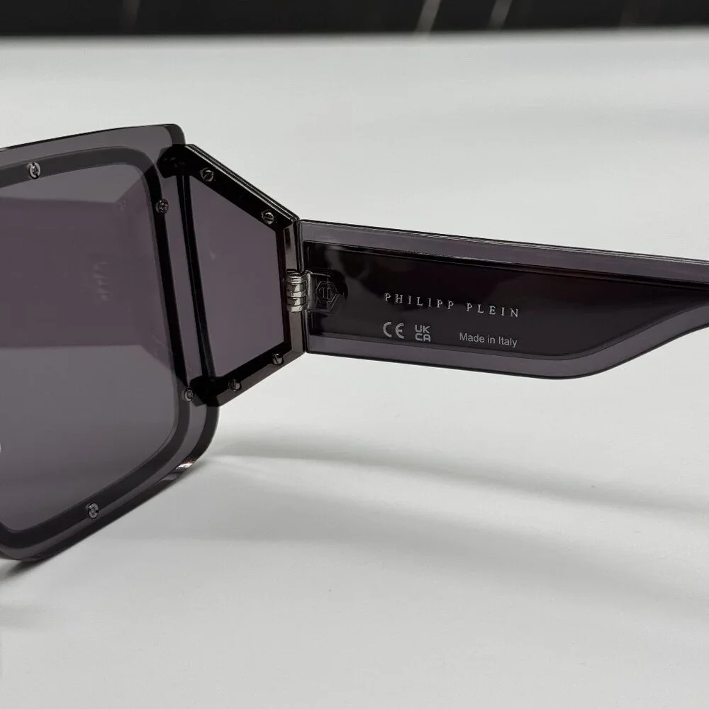 NEW SPP096M 0I86 PHILIPP PLEIN REVOLUTION BLACK UNISEX SUNGLASSES